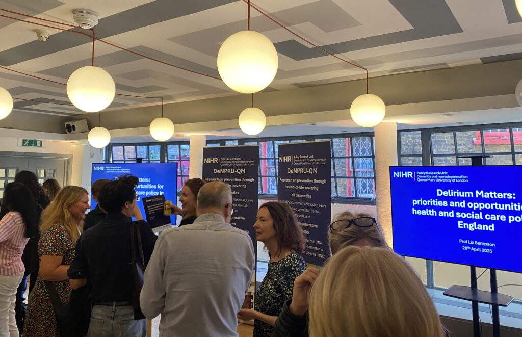 Attendees networking at the Delirium Matters launch.