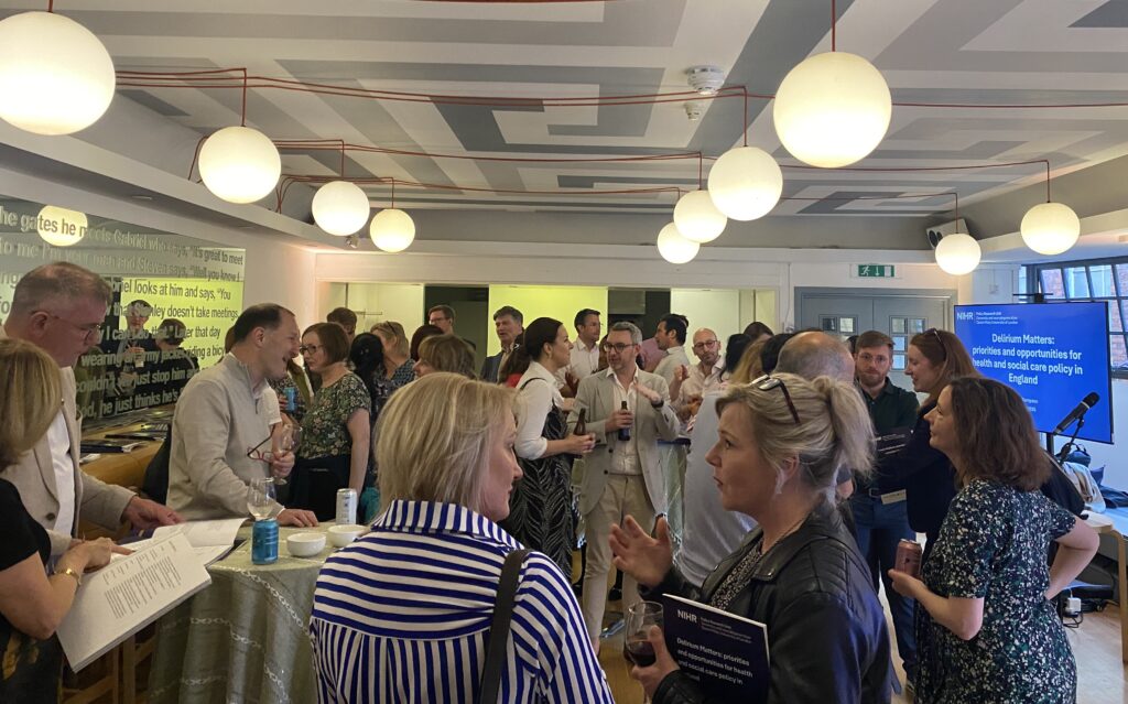 Guests networking at the launch event